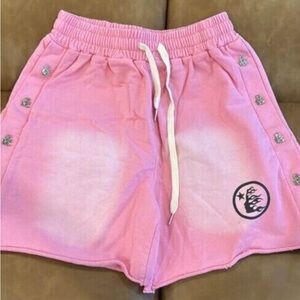 Pink Women's Shorts with Drawstring